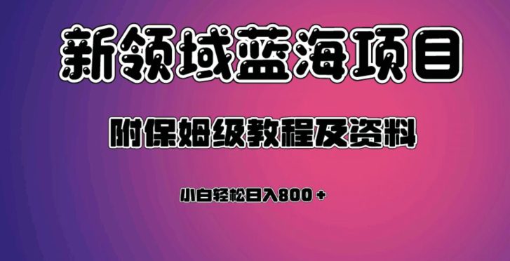 虚拟资源蓝海领域新项目，轻松日入800＋，附保姆级教程及资料