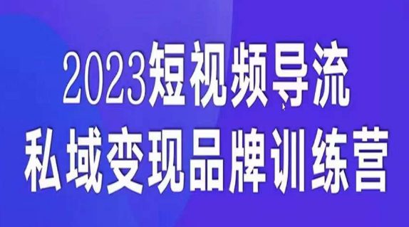 短视频导流·私域变现先导课，5天带你短视频流量实现私域变现