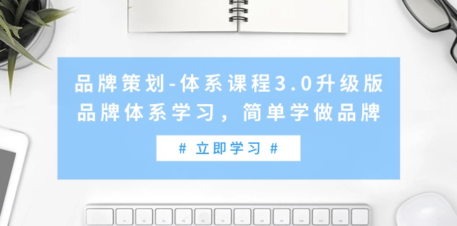 （9284期）品牌策划-体系课程3.0升级版，品牌体系学习，简单学做品牌（高清无水印）