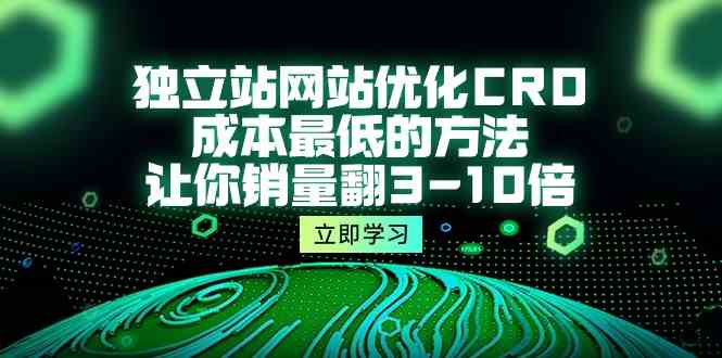 独立站网站优化CRO，成本最低的方法，让你销量翻3-10倍（5节课）