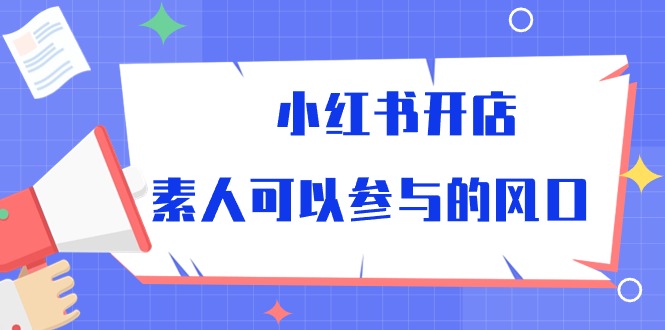 小红书开店，素人可以参与的风口（39节视频课程）