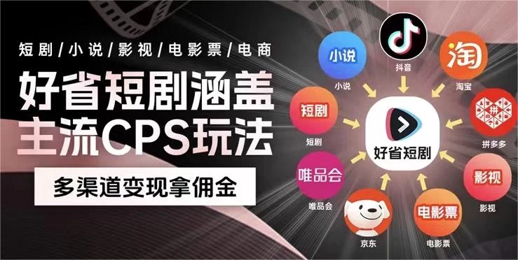 最新爆火好省短剧推广项目，傻瓜式操作日入 1000+ 上不封顶