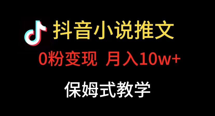 小说推文月入 10w，最适合小白上手，保姆式教学