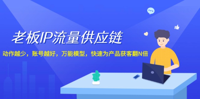 （12077期）老板 IP流量 供应链，动作越少，账号越好，万能模型，快速为产品获客翻N倍