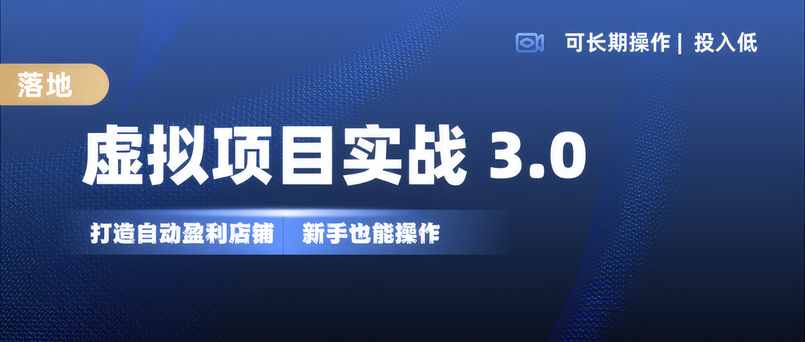 虚拟项目实操落地 3.0,新手轻松上手，单品月入1W+