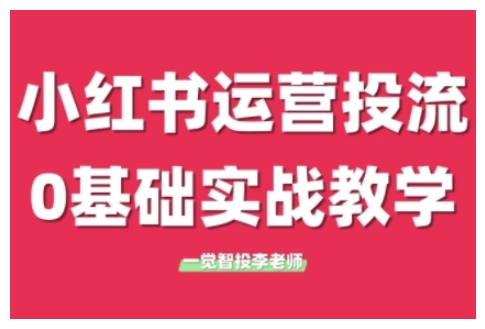 小红书运营投流，小红书广告投放从0到1的实战课，学完即可开始投放-大牛创业网